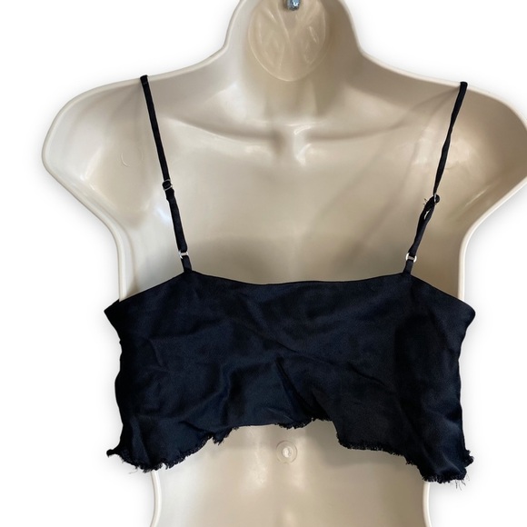 Aritzia Wilfred - Black Satin Crop Cami - Size XS - Picture 3 of 4